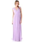 Notte By Marchesa Silk Gown with Embroidered Bodice - Lyst