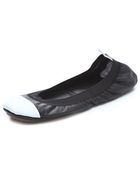 Yosi Samra Elastic Cap Toe Flats - Lyst