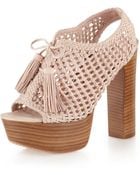 Pencey Alexus Platform Sandal Blush - Lyst