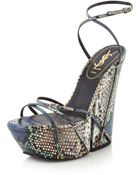 Saint Laurent Baobab Platform Wedge Sandal - Lyst