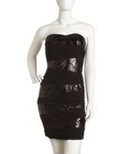 Mark + James By Badgley Mischka Strapless Sequin Dress - Lyst