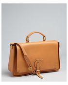 ChloƩ Caramel Leather Briefcase Style Crossbody Bag - Lyst