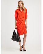 McQ by Alexander McQueen Silk Rich Shirtdress - Lyst