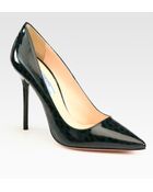 Prada Printed Patent Leather Point Toe Pumps - Lyst