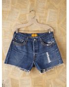 Free People Vintage Custom Studded Denim Cutoff Shorts - Lyst