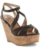 G by Guess Tenor Platform Wedge Sandals - Lyst