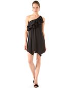 Rebecca Taylor Ruffle One Shoulder Dress - Lyst