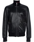 Gucci Classic Leather Jacket - Lyst