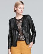 3.1 Phillip Lim Ruffle Leather Jacket - Lyst