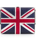 Judith Leiber Union Jack Clutch - Lyst