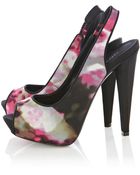 Karen Millen Modern Smudge Print Peep - Lyst
