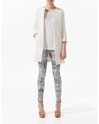 Zara Seamed Lace Coat - Lyst