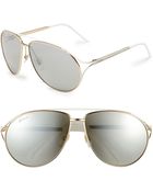 Gucci Metal Aviator Sunglasses - Lyst