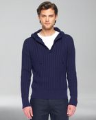 Michael Kors Hooded Rib-Knit Sweater - Lyst