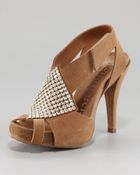 Pedro Garcia Penelope Rhinestoneaccent Suede Sandal - Lyst