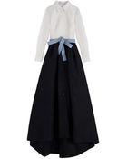 Carolina Herrera Ls Monochrome Trench Gown - Lyst