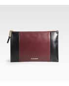 Jil Sander Colorblock Clutch - Lyst
