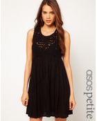 ASOS Collection Mini Dress with Crochet Top - Lyst