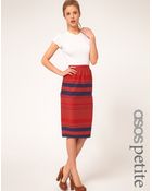 ASOS Collection Stripe Midi Skirt - Lyst