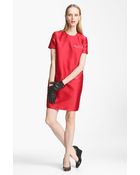 Lanvin Techno Duchesse Satin Dress - Lyst