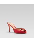 Gucci New Hollywood Horsebit Mid Heel Platform Slide - Lyst