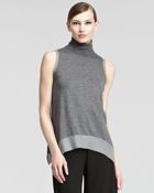 Donna Karan New York Metallic Trim Turtleneck - Lyst