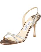 Jimmy Choo India Glittered Crisscross Slingback - Lyst