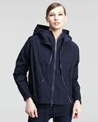 Donna Karan New York Hooded Taffeta Jacket - Lyst