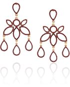Oscar de la Renta 24karat Goldplated Crystal Earrings - Lyst