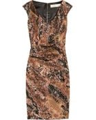 Lela Rose Metallic Jacquard Dress - Lyst