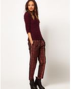 ASOS Collection Asos Peg Trousers in Tartan - Lyst