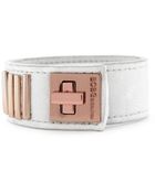 BCBGeneration Turnlock White Cuff Bracelet - Lyst