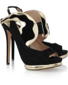 Nicholas Kirkwood Suede and Metallic Leather Sandals - Lyst