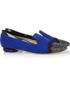 Nicholas Kirkwood Suede and Glitter Loafers - Lyst