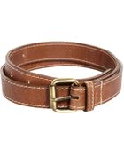 Asos Asos Edge Stitch Leather Belt - Lyst