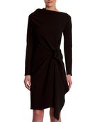 Lanvin Gathered Front Dress - Lyst