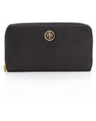 Tory Burch Robinson Zip Continental Wallet - Lyst