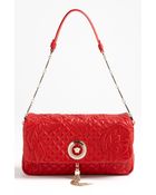 Versace Versace Linea Leather Shoulder Bag - Lyst