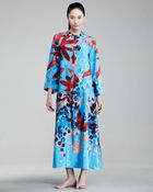 Natori Floralprint Zip Caftan - Lyst