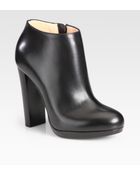 Christian Louboutin Leather Woodenheel Platform Ankle Boots - Lyst