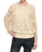 Isabel Marant Guipure Lace Cotton Sweatshirt - Lyst