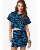 Nasty Gal Kiss Me Crop Tee - Lyst