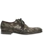 Dolce & Gabbana Derby Devorè Leather Laceup Shoes - Lyst