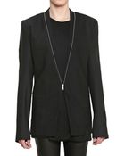 Gareth Pugh Stretch Wool Canvas Zip Up Jacket - Lyst