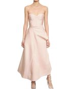 Jil Sander Bonded Stretch Techno Satin Dress - Lyst