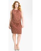 MICHAEL Michael Kors Drape Front Sheath Dress - Lyst