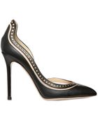 Valentino 100mm Calf Microstuds Pointy Pumps - Lyst