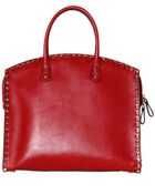 Valentino Rock Studded Leather Top Handle - Lyst