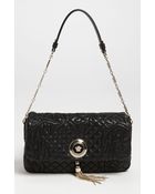 Versace Versace Linea Leather Shoulder Bag - Lyst