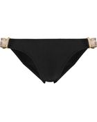 Vix Faux Leathertrimmed Bikini Briefs - Lyst